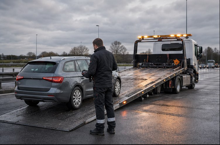Mobiluxe technician providing mobile commercial tyre fitting