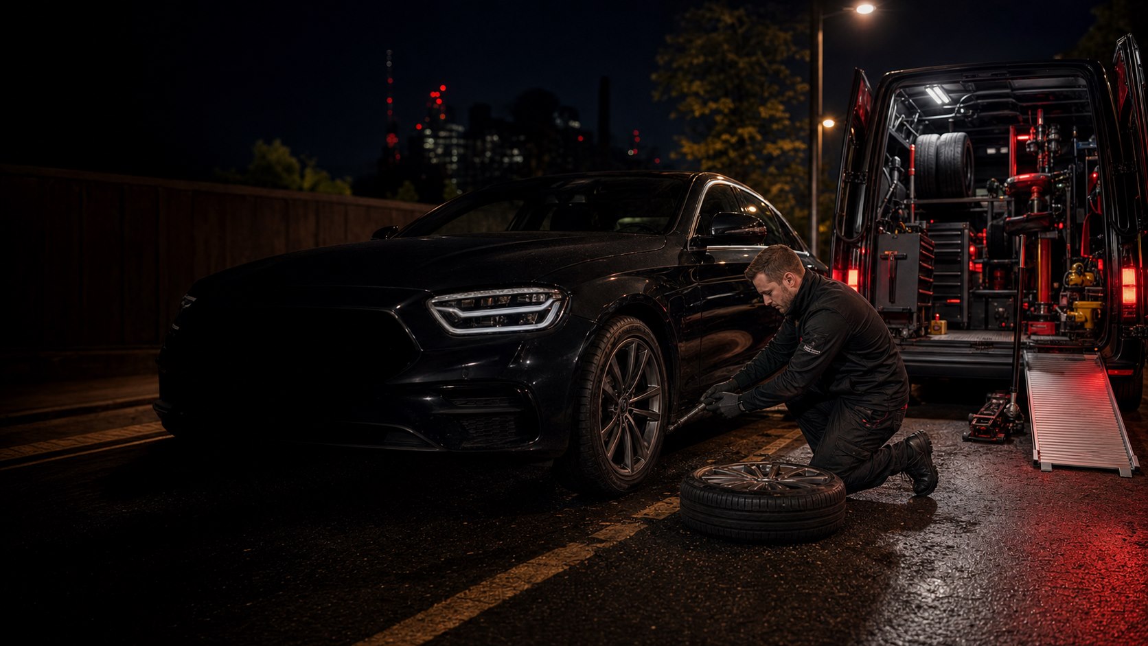 Roadside Tyre Assistance from Mobiluxe Tyres