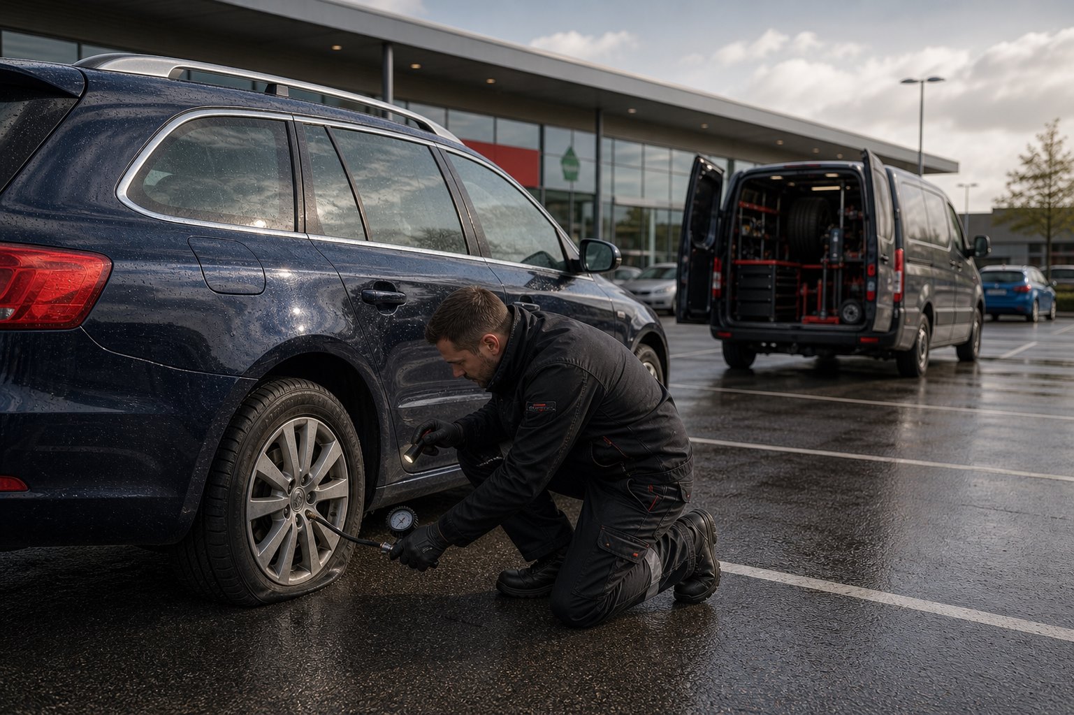 Flat Tyre Repair from Mobiluxe Tyres